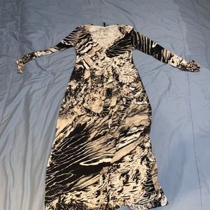 Bcbg women’s black and white dress